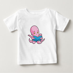 Oktopus beim Lesen eines Buches Baby T-shirt
