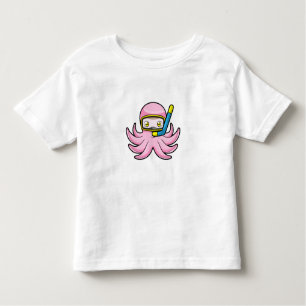 Oktopus beim Tauchen mit Schnorchel & Schwimmbrill Kleinkind T-shirt