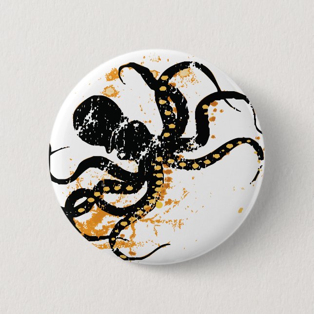 Oktopus Button (Vorderseite)