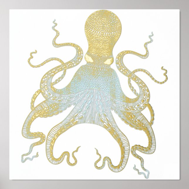 Oktopus Dekor  Foliendrucke (Vorderseite)