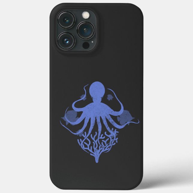 Oktopus (dunkler Hintergrund) Case-Mate iPhone Hülle (Rückseite)