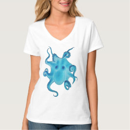 Oktopus Electric Ocean Blau Kraken Majestätisches  T-Shirt