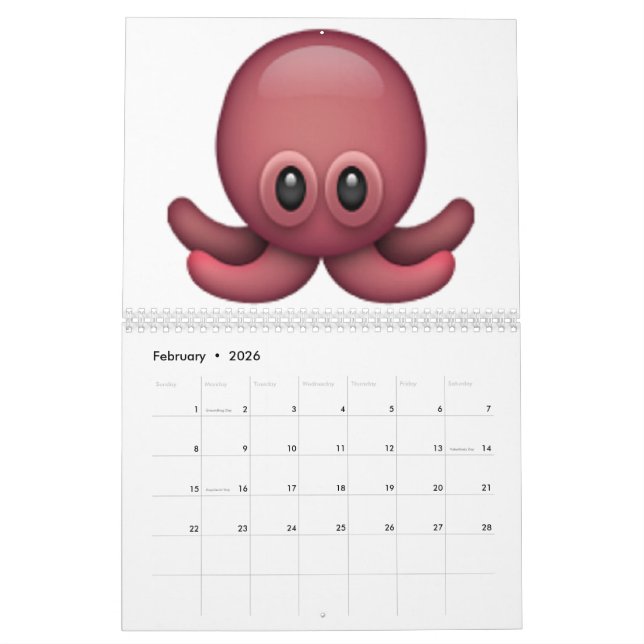 Oktopus - Emoji Kalender (Feb 2026)