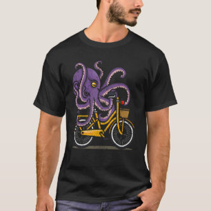 Oktopus Fahrrad Taucher Radfahrer Lustiger Biker D T-Shirt
