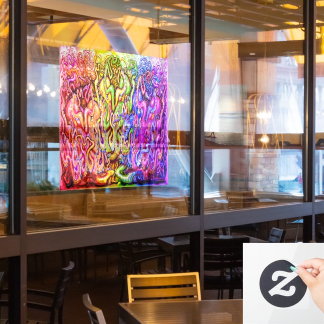 Oktopus Fensterklammer Fensteraufkleber (Restaurantfenster)