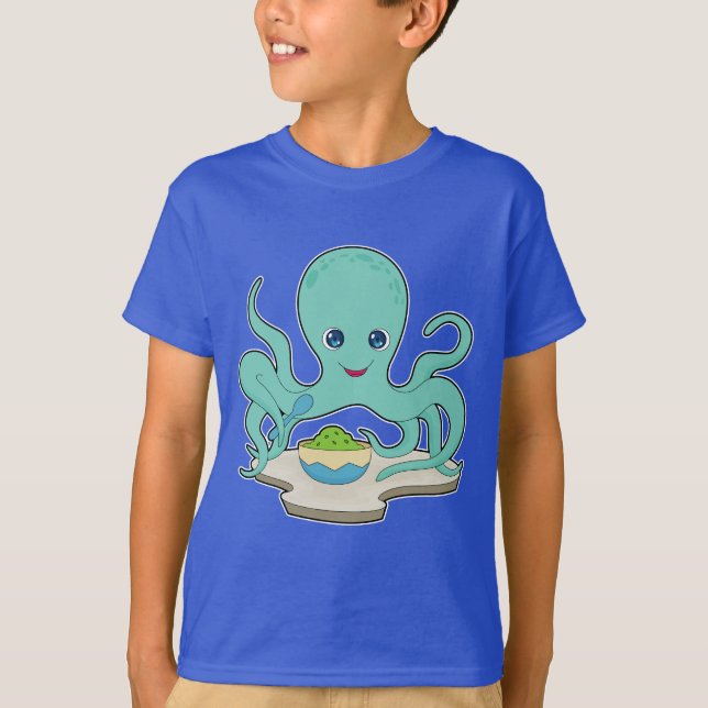 Oktopus Food Bowl T-Shirt (Vorderseite)
