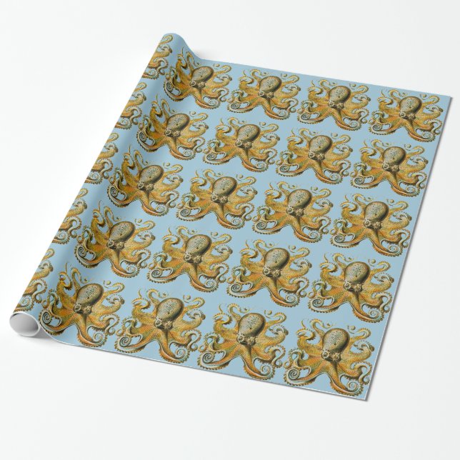 Oktopus Geschenkpapier (Ungerollt)