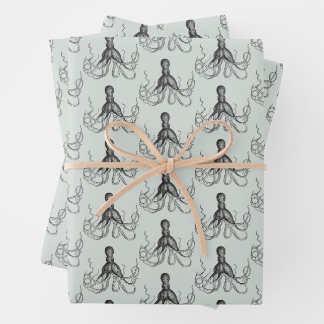 Oktopus Geschenkpapier Set (Beispiel)