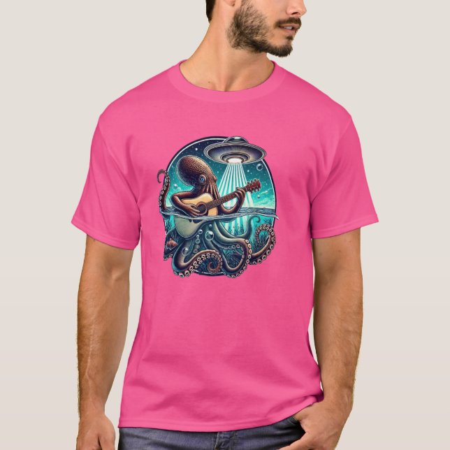 Oktopus Gitarre T-Shirt (Vorderseite)