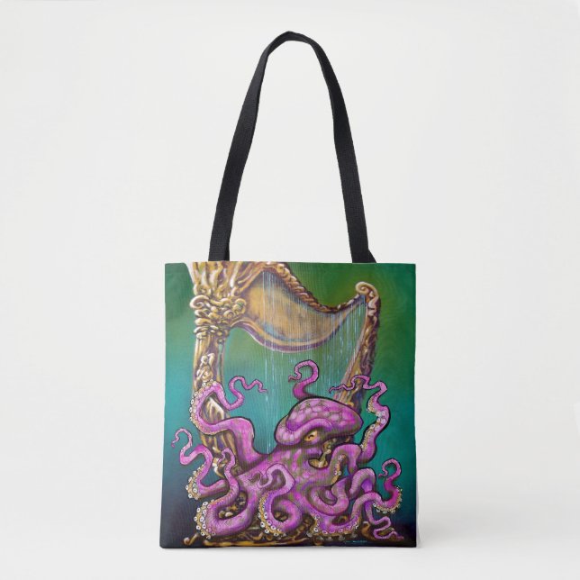 Oktopus Harp Tote Bag (Vorderseite)