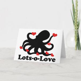 Oktopus hat eine große Liebe Feiertagskarte