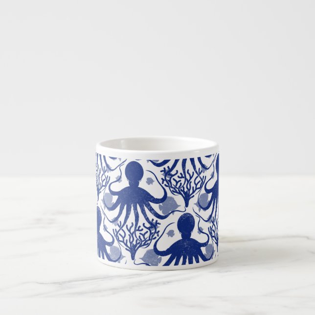 Oktopus (heller Hintergrund) Espressotasse (Vorderseite)
