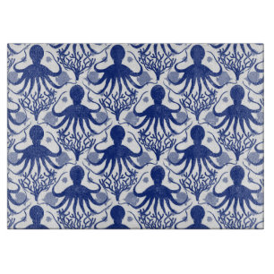 Oktopus (heller Hintergrund) Schneidebrett