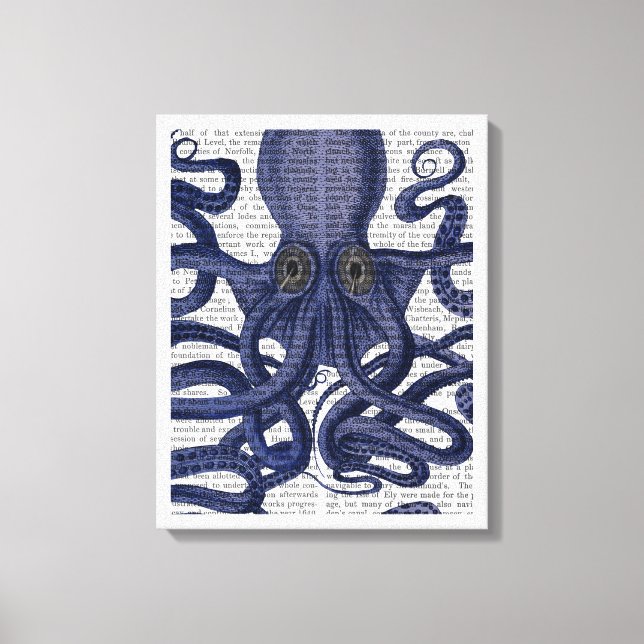 Oktopus hoch Nah Leinwanddruck (Vorderseite)