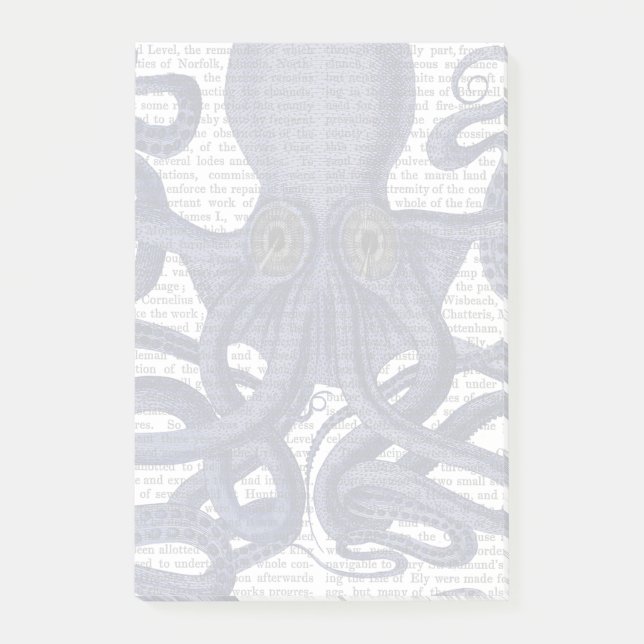 Oktopus hoch Nah Post-it Klebezettel (Vorderseite)