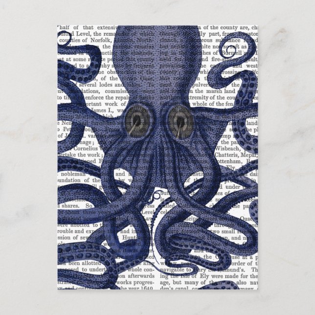 Oktopus hoch Nah Postkarte (Vorderseite)