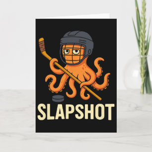 Oktopus Hockey Humor Sport Mashup Design  Karte