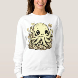 Oktopus in der Blume Süße Tier-Design Sweatshirt