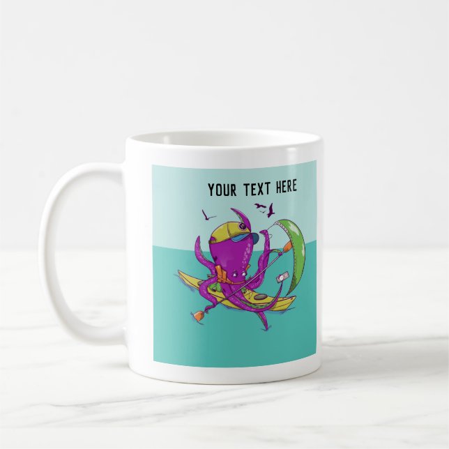 Oktopus Kajak Kaffeetasse (Links)