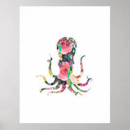 Oktopus-Kinderzimmer Poster