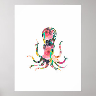 Oktopus-Kinderzimmer Poster