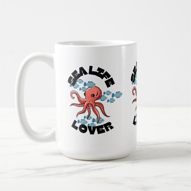 Oktopus Klassische Tasse (Links)