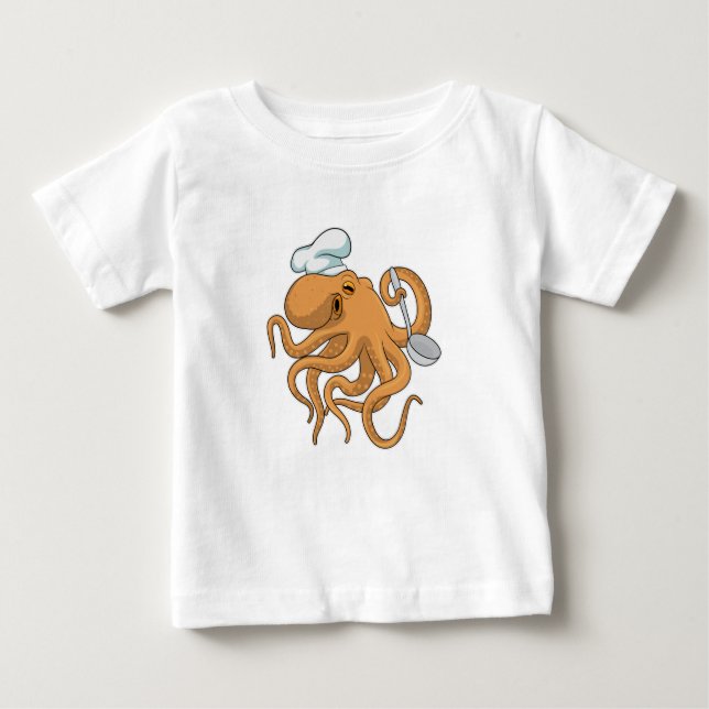 Oktopus Koch Baby T-shirt (Vorderseite)