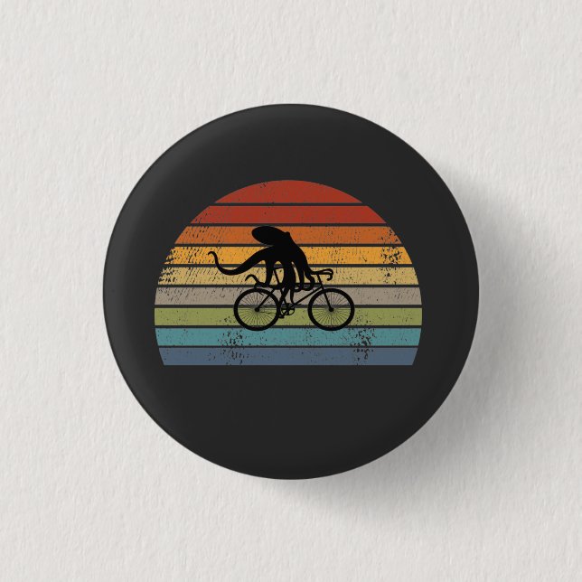 Oktopus - Kraken - Reiten Button (Vorderseite)