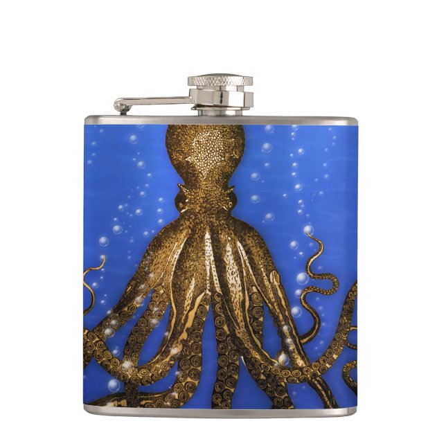 Oktopus-Lager - Farbige Flachmann (Vorderseite)