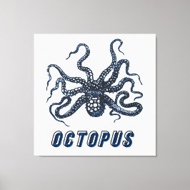 Oktopus Leinwanddruck