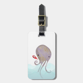 OKTOPUS LILA / ROTER FISCH / Fügen Sie jetzt Ihre Gepäckanhänger