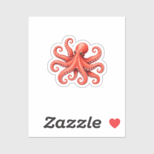 Oktopus Meer Leben Ozean Tier Design Aufkleber