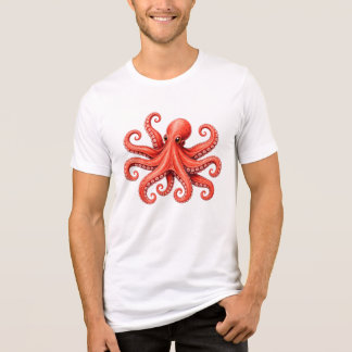 Oktopus Meer Leben Ozean Tier Design Tri-Blend Shirt