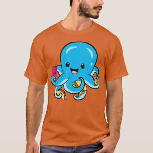 Oktopus Meer Tentakel Fast Food Liebe Oktopus  T-Shirt