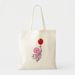 Oktopus mit Ballon Tragetasche