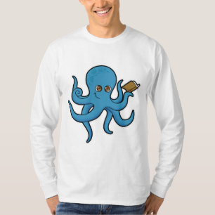 Oktopus mit Buch T-Shirt