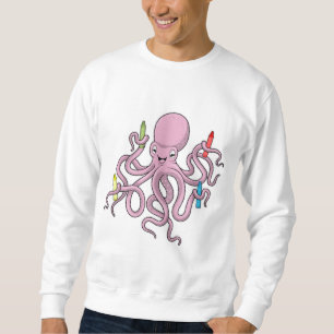 Oktopus mit Crayon Sweatshirt
