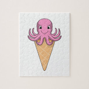 Oktopus mit Eiscreme Puzzle
