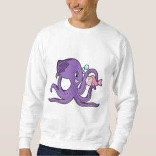 Oktopus mit Fisch.PNG Sweatshirt