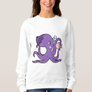 Oktopus mit Fisch.PNG Sweatshirt