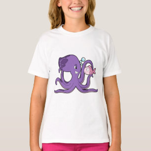 Oktopus mit Fisch.PNG T-Shirt