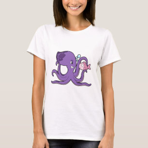 Oktopus mit Fisch.PNG T-Shirt