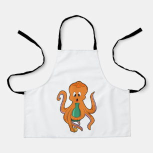 Oktopus mit Flasche.PNG Schürze