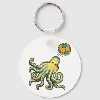 Oktopus mit Fußball Schlüsselanhänger