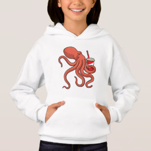 Oktopus mit Getränk Hoodie