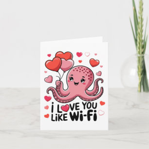 Oktopus mit Herz-Bylonen Ich Liebe Sie mögen Wi-Fi Karte