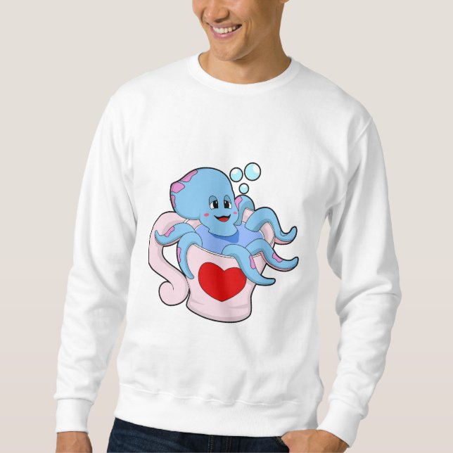 Oktopus mit Herzschlag.PNG Sweatshirt (Vorderseite)