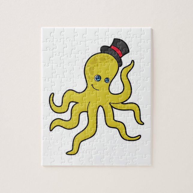 Oktopus mit Hut Puzzle (Vertikal)