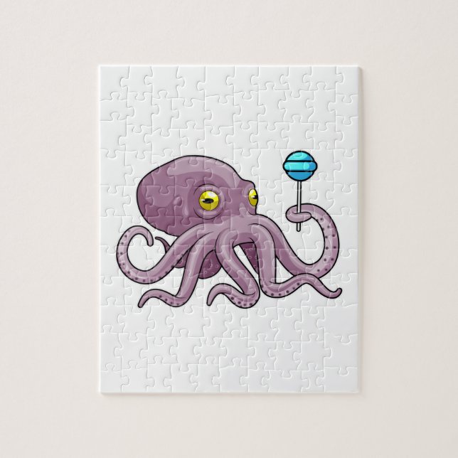 Oktopus mit Lollipop Puzzle (Vertikal)