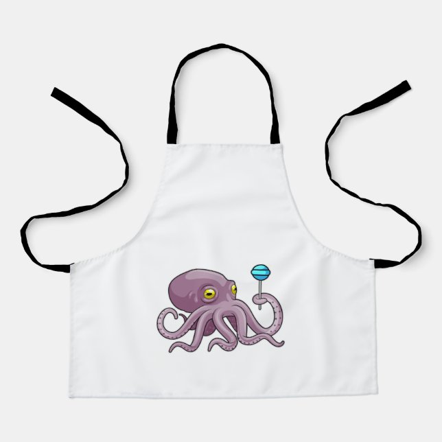 Oktopus mit Lollipop Schürze (Vorderseite)